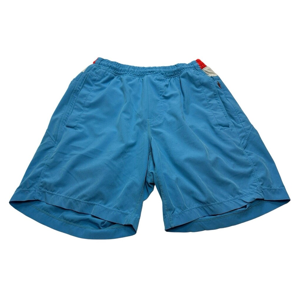 Men's Birddogs Gym Shorts Lined 7" Size Small Light Blue/White/Red Bomb Pop